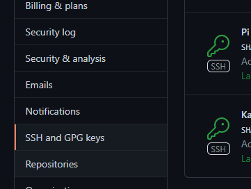Github New SSH Key